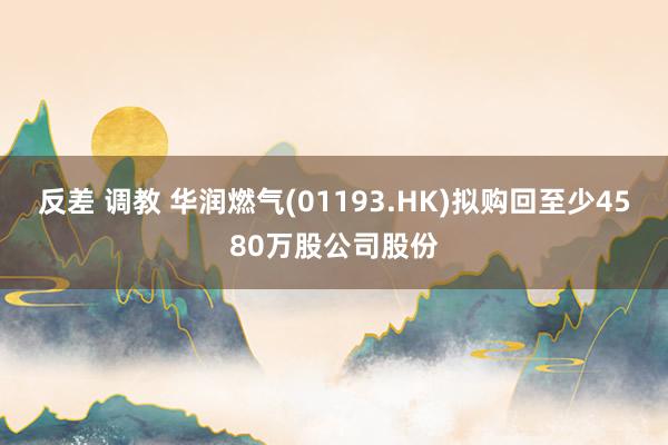 反差 调教 华润燃气(01193.HK)拟购回至少4580万股公司股份