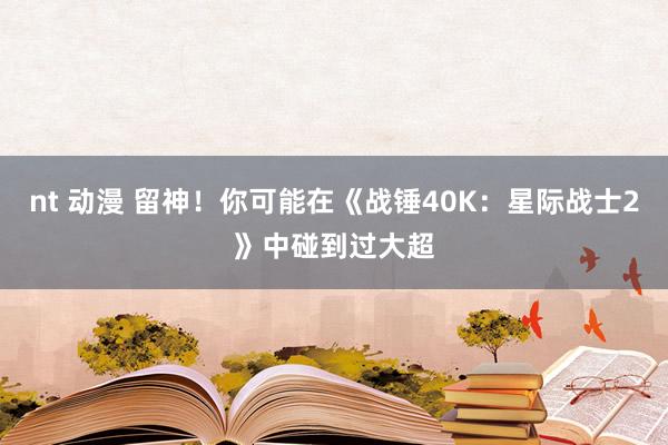 nt 动漫 留神！你可能在《战锤40K：星际战士2》中碰到过大超