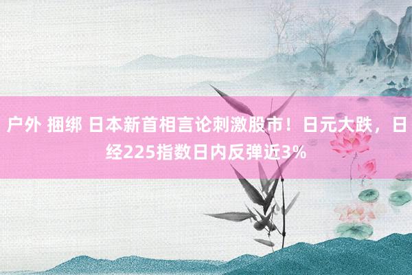 户外 捆绑 日本新首相言论刺激股市！日元大跌，日经225指数日内反弹近3%