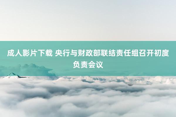 成人影片下载 央行与财政部联结责任组召开初度负责会议