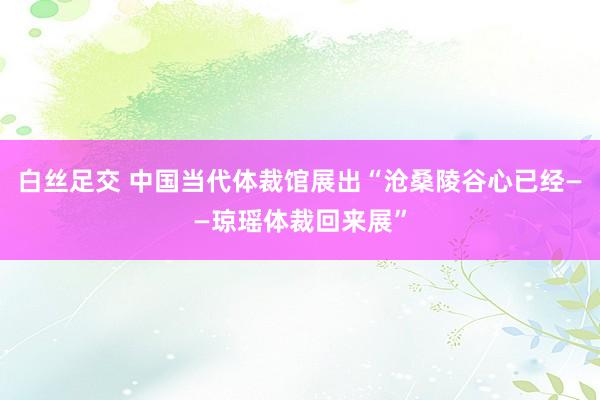 白丝足交 中国当代体裁馆展出“沧桑陵谷心已经——琼瑶体裁回来展”