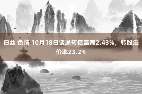 白丝 色情 10月18日谈通转债高潮2.43%，转股溢价率23.2%