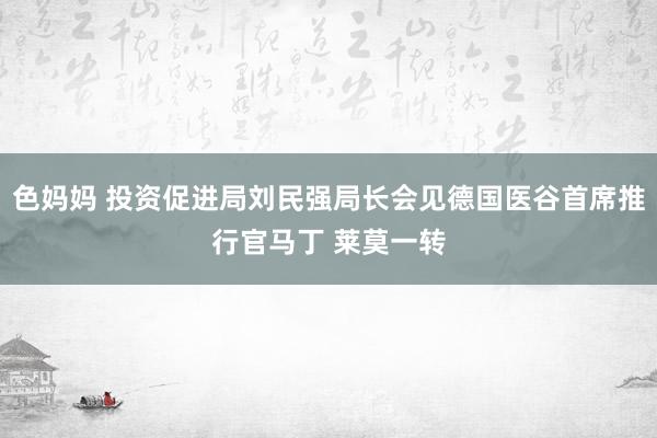 色妈妈 投资促进局刘民强局长会见德国医谷首席推行官马丁 莱莫一转