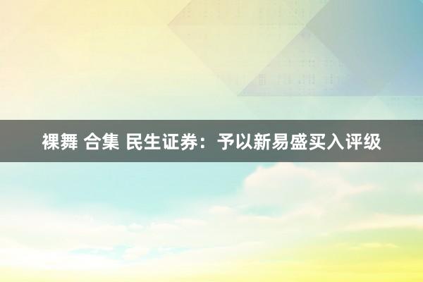 裸舞 合集 民生证券：予以新易盛买入评级