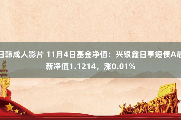 日韩成人影片 11月4日基金净值：兴银鑫日享短债A最新净值1.1214，涨0.01%