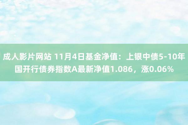 成人影片网站 11月4日基金净值：上银中债5-10年国开行债券指数A最新净值1.086，涨0.06%