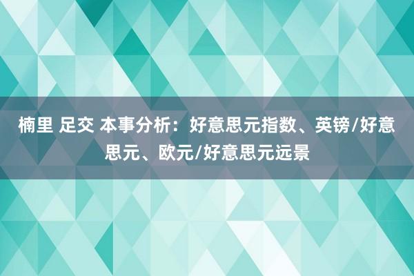 楠里 足交 本事分析：好意思元指数、英镑/好意思元、欧元/好意思元远景