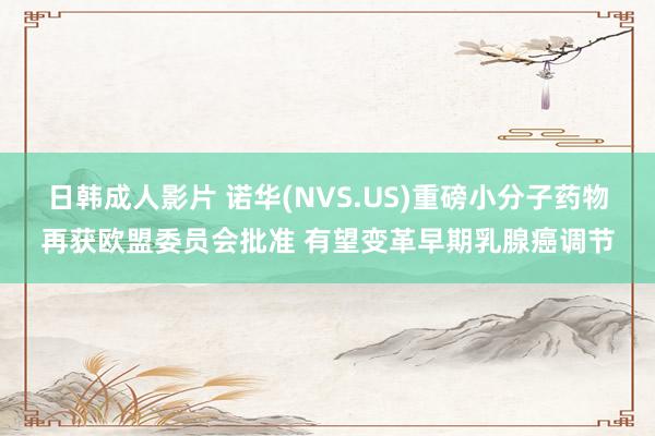 日韩成人影片 诺华(NVS.US)重磅小分子药物再获欧盟委员会批准 有望变革早期乳腺癌调节