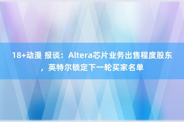 18+动漫 报谈：Altera芯片业务出售程度股东，英特尔锁定下一轮买家名单