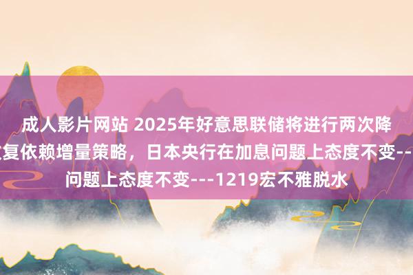 成人影片网站 2025年好意思联储将进行两次降息，经济可捏续收复依赖增量策略，日本央行在加息问题上态度不变---1219宏不雅脱水