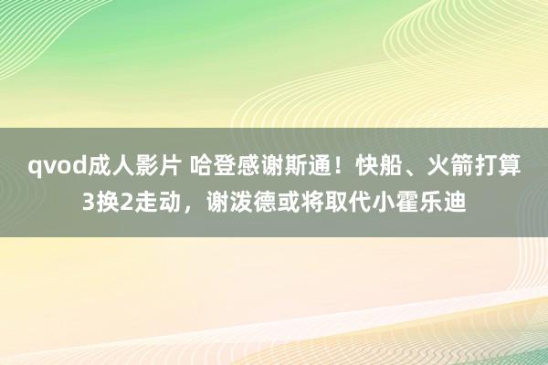 qvod成人影片 哈登感谢斯通！快船、火箭打算3换2走动，谢泼德或将取代小霍乐迪