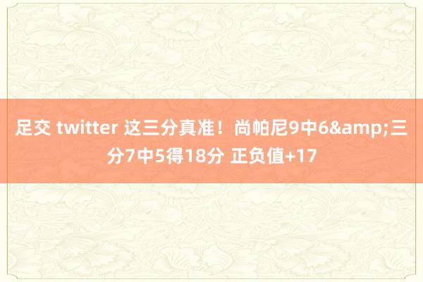 足交 twitter 这三分真准！尚帕尼9中6&三分7中5得18分 正负值+17