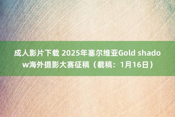 成人影片下载 2025年塞尔维亚Gold shadow海外摄影大赛征稿（截稿：1月16日）