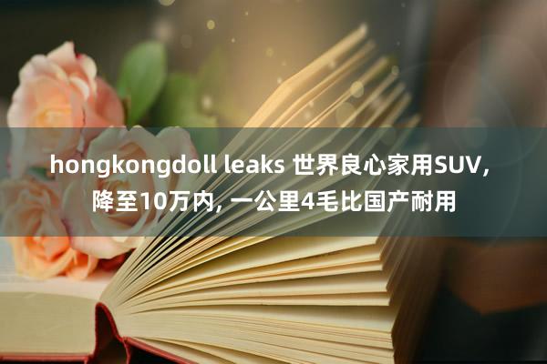 hongkongdoll leaks 世界良心家用SUV， 降至10万内， 一公里4毛比国产耐用