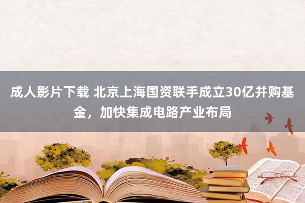 成人影片下载 北京上海国资联手成立30亿并购基金，加快集成电路产业布局