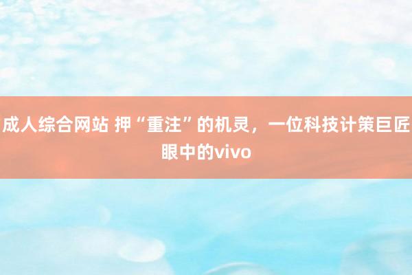 成人综合网站 押“重注”的机灵，一位科技计策巨匠眼中的vivo